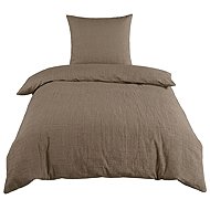 DADKA Bed linen muslin 140 × 200, 70 × 90 cm, mocha - Bed Linen