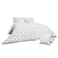 Dadka Linen cotton Agnes dark grey on white 140 × 200, 70 × 90 cm - Bed Linen