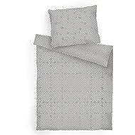 Dadka Linen cotton Polka dot white on grey 140 × 200, 70 × 90 cm - Bed Linen