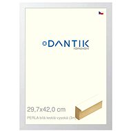 DANTIK frame 29,7 × 42, PERLA white glossy high plexi clear - Photo Frame