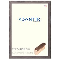 DANTIK frame 29,7 × 42, KASSETTE dark grey plexi clear - Photo Frame