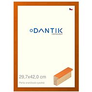 DANTIK frame 29,7 × 42, PERLA orange high plexi clear - Photo Frame