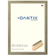 DANTIK frame 29,7 × 42, OPERA Colori grey plexi clear - Photo Frame