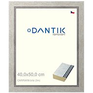 DANTIK frame 40 × 50, CARRARA White plexi clear - Photo Frame