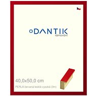 DANTIK frame 40 × 50, PERLA red glossy high plexi clear - Photo Frame