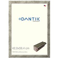 DANTIK frame 42 × 59,4, TRITON silver plexi clear - Photo Frame