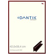 DANTIK frame 42 × 59,4, ALU profile 7269 Red Ruby polished plexi clear - Photo Frame