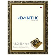 DANTIK frame 42 × 59,4, Claico 2 gold walnut plexi clear - Photo Frame