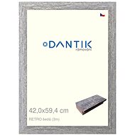DANTIK frame 42 × 59,4, RETRO grey plexi clear - Photo Frame