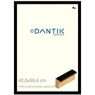 DANTIK frame 42 × 59,4, PERLA black glossy high plexi clear - Photo Frame