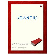 DANTIK frame 42 × 59,4, RETRO red plexi clear - Photo Frame