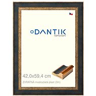 DANTIK frame 42 × 59,4, REVERSE blue-gold plastic plexi clear - Photo Frame