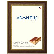 DANTIK frame 42 × 59,4, REVERSE red-gold plastic plexi clear - Photo Frame