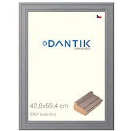 DANTIK frame 42 × 59,4, STEP grey plexi clear - Photo Frame