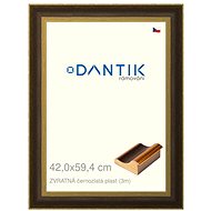 DANTIK frame 42 × 59,4, REVERSE black and gold plastic plexi clear - Photo Frame
