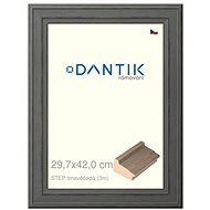 DANTIK frame 29,7 × 42, STEP dark grey plexi clear - Photo Frame
