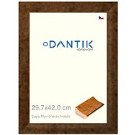 DANTIK frame 29,7 × 42, Saya Marrone light brown plexi clear - Photo Frame