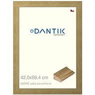 DANTIK frame 42 × 59,4, ANDRÉ large antique silver plexi clear - Photo Frame