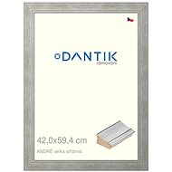 DANTIK frame 42 × 59,4, ANDRÉ large silver plexi clear - Photo Frame