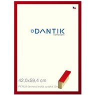 DANTIK frame 42 × 59,4, PERLA red glossy high plexi clear - Photo Frame