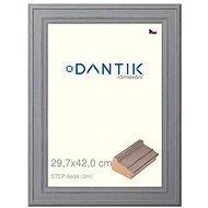 DANTIK frame 29,7 × 42, STEP grey plexi clear - Photo Frame