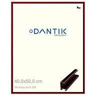 DANTIK frame 40 × 50, ALU profile 7269 Red Ruby cut glass clear - Photo Frame