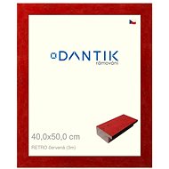 DANTIK frame 40 × 50, RETRO red glass clear - Photo Frame