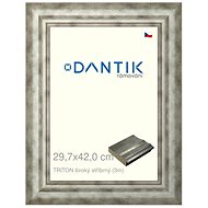 DANTIK frame 29,7 × 42, TRITON wide silver plexi clear - Photo Frame