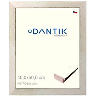 DANTIK frame 40 × 50, RETRO white glass clear - Photo Frame