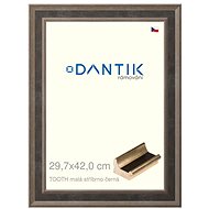 DANTIK frame 29,7 × 42, TOOTH small silver and black plexi clear - Photo Frame