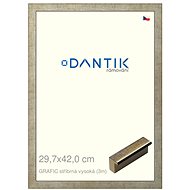 DANTIK frame 29,7 × 42, GRAFIC silver high plexi clear - Photo Frame