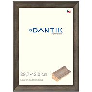 DANTIK frame 29,7 × 42, Lauren grey silver plexi clear - Photo Frame