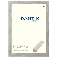 DANTIK frame 21 × 29,7, PAINT white small glass clear - Photo Frame