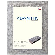 DANTIK frame 21 × 29,7, RETRO grey glass clear - Photo Frame