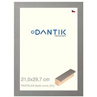 DANTIK frame 21 × 29,7, PASTEL grey flat glass clear - Photo Frame