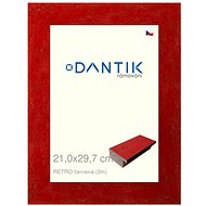 DANTIK frame 21 × 29,7, RETRO red glass clear - Photo Frame