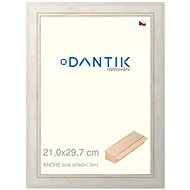 DANTIK frame 21 × 29,7, ANDRE White medium glass clear - Photo Frame