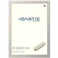 DANTIK frame 21 × 29,7, ANDRE White glass clear - Photo Frame