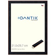 DANTIK frame 21 × 29,7, ANDRE black glass clear - Photo Frame