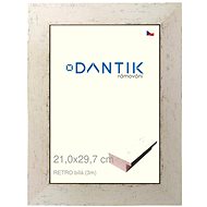 DANTIK frame 21 × 29,7, RETRO white glass clear - Photo Frame