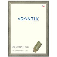 DANTIK frame 29,7 × 42, DELFINO silver plexi clear - Photo Frame