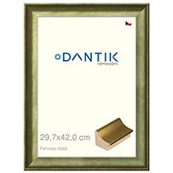 DANTIK frame 29,7 × 42, Ferrosa gold plexi clear - Photo Frame
