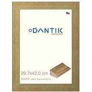 DANTIK frame 29,7 × 42, ANDRÉ large antique silver plexi clear - Photo Frame