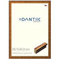 DANTIK frame 29,7 × 42, GRAFIC bronze high plexi clear - Photo Frame