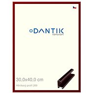 DANTIK frame 30 × 40, ALU profile 7269 Red Ruby polished plexi clear - Photo Frame