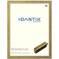 DANTIK frame 30 × 40, GRAFIC gold high plexi clear - Photo Frame
