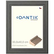 DANTIK frame 30 × 40, STEP dark grey plexi clear - Photo Frame