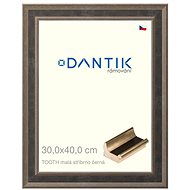 DANTIK frame 30 × 40, TOOTH small silver and black plexi clear - Photo Frame