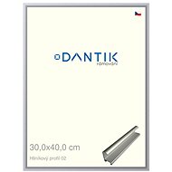 DANTIK frame 30 × 40, ALU profile 7002 Silver matt plexi clear - Photo Frame