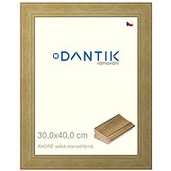 DANTIK frame 30 × 40, ANDRÉ large antique silver plexi clear - Photo Frame